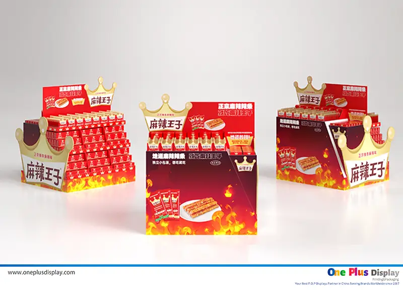 Custom paper display stand design based on product features
