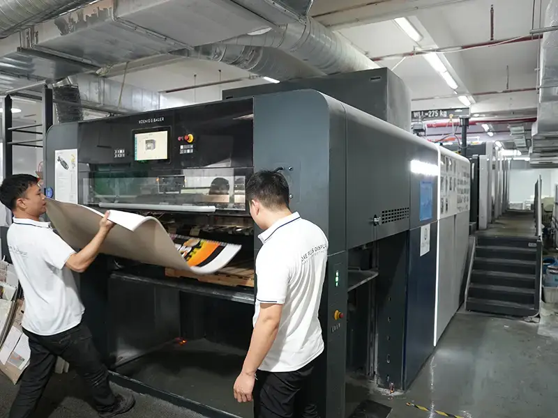 Printing workshop of a paper display stand factory