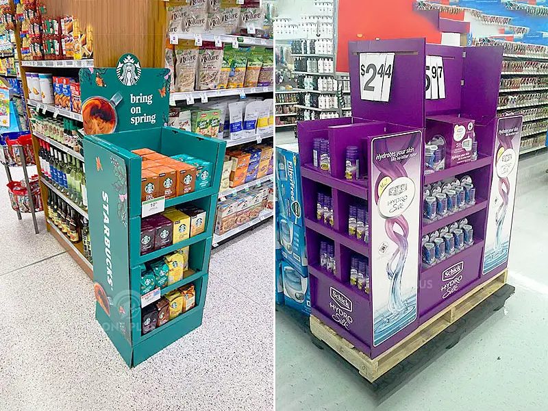 Supermarket promotional paper display rack