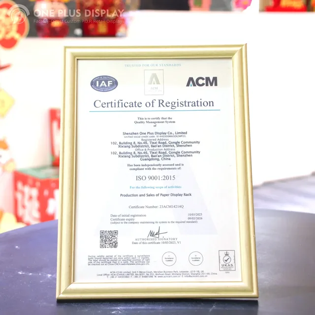 ISO 9001:2015 quality management system certificate
