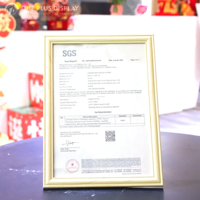 SGS certification certificate