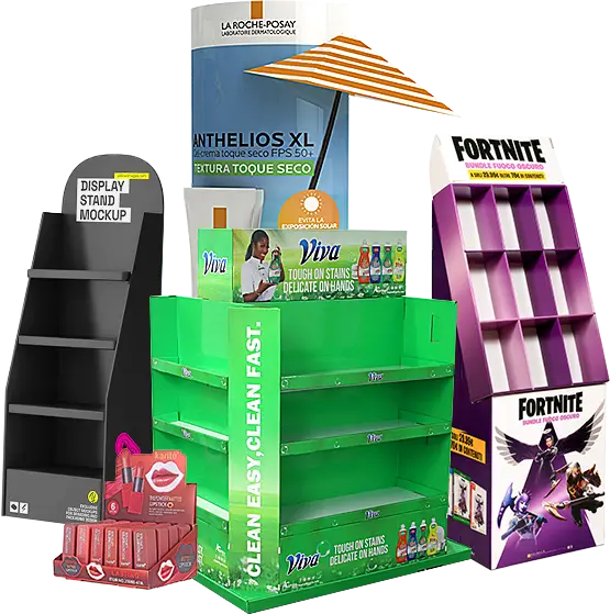 Custom paper display rack and paper pallet display combo