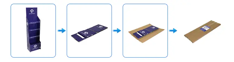 Flat-packed shipping illustration