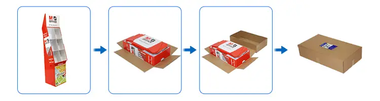 Semi-3D shipping diagram