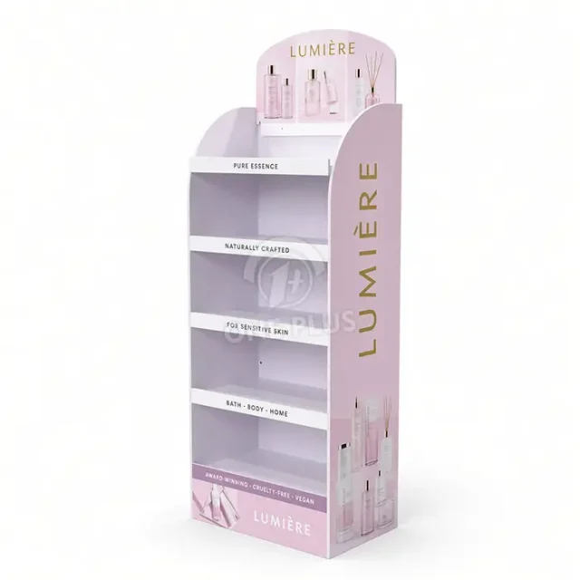PVC foam board skincare display rack for beauty store promotions