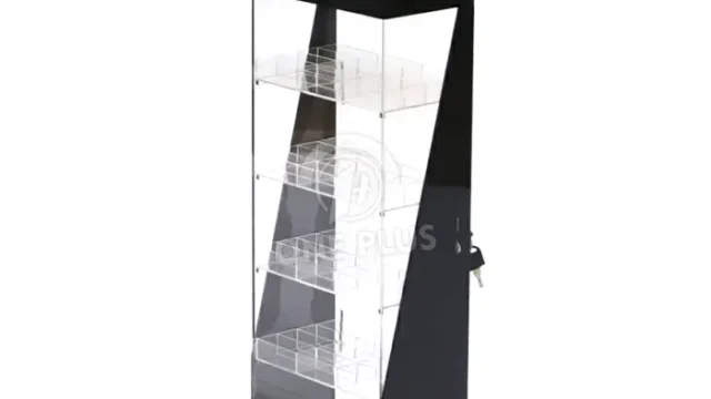 Transparent acrylic display stand with clear polished finish