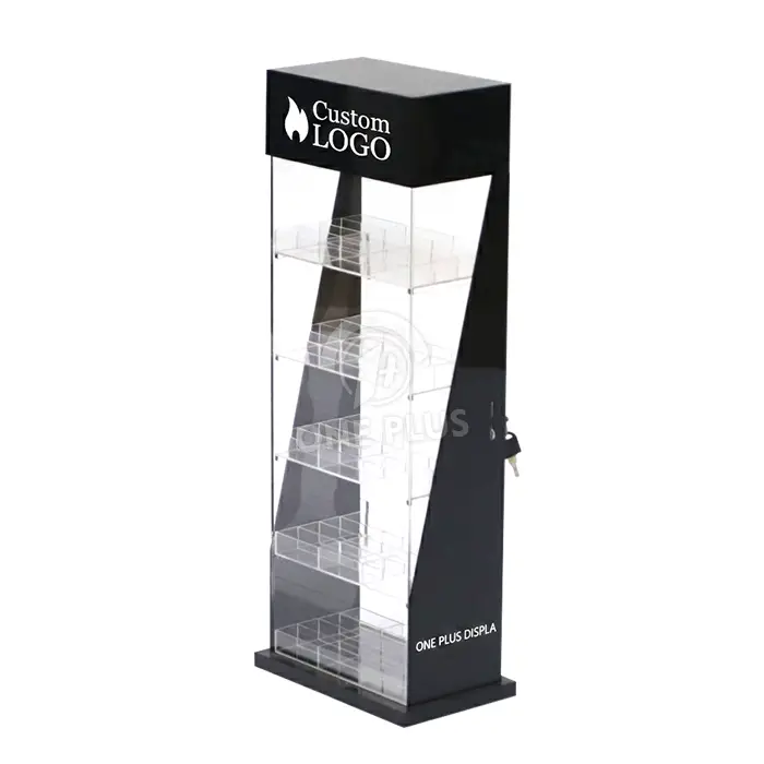 Transparent acrylic display stand with clear polished finish