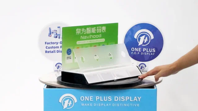 Acrylic countertop display stand for smartwatches in 3C retail chain