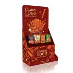 Countertop corrugated snack display box